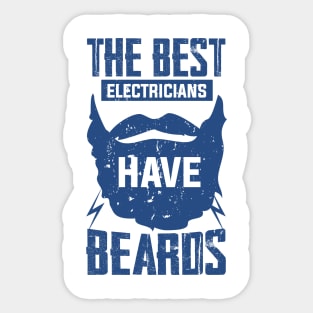 jobs The Best Electricians Have Beards beard lover owner Sticker